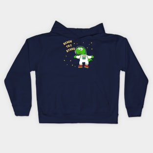 Cute dinosaur astronaut. Kids Hoodie